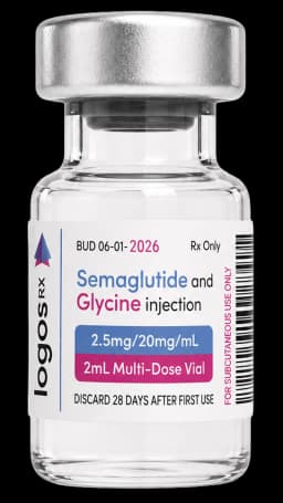 Logos RX Semaglutide and Glycine 2.5 mg/mL, 2 mL vial