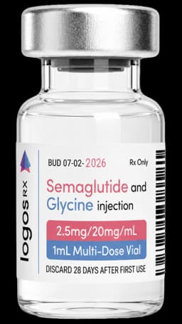 Logos RX Semaglutide and Glycine 2.5 mg/mL, 1 mL vial