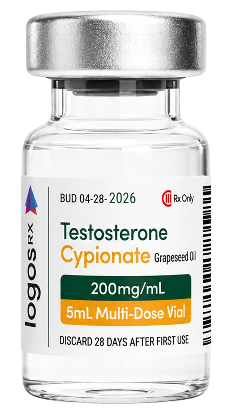 Logos RX Testosterone Cypionate 200 mg/mL multi-dose vial